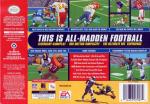 Madden NFL 99 Box Art Back